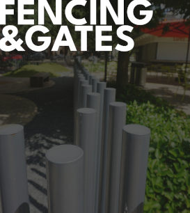 Architectural fencing crafted by Renfrow+Co showcasing custom metal fabrication in Houston